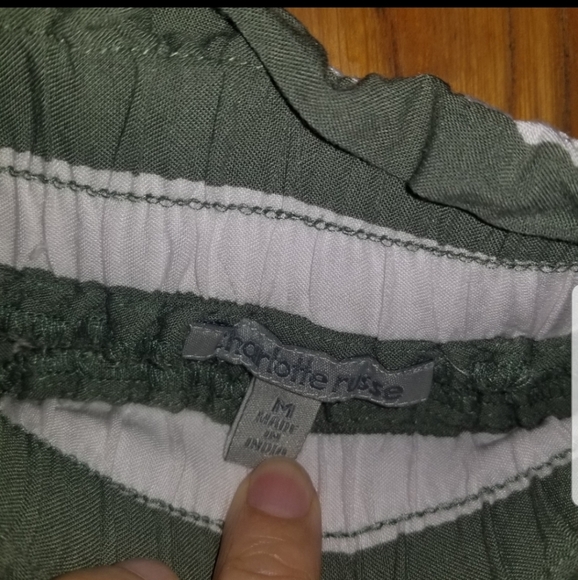 M Charlotte Russe Paperbag Waist Tie Tapered Pants - Picture 4 of 8